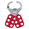 Safety Lockout Hasps, Steel, 2-3/8 in W x 5 in L, 1-1/2 in Jaw dia