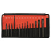 14 Pc Punch & Chisel Kits, Pointed/Round, English