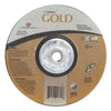 Gold Aluminum Oxide, Type 27, 7 in dia, 1/4 in Thick, 5/8 in - 11 Arbor, 24 Grit