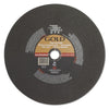 Cut-Off Wheel, Long Life, 14 in dia, 1 in Arbor, 3/32 in Thick, 36 Grit Aluminum Oxide