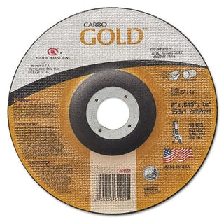 Carbo™ GoldCut™ Reinforced Aluminum Oxide Abrasive, 6 in Dia, 0.045 in Thick, 7/8 in Arbor, 30 Grit