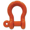 Screw Pin Anchor Shackle, 1.28 in Opening, 3/4 in Bail Size, 6-1/2 t, Orange Paint