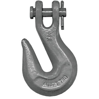 Gancho de engate tipo clevis, 3/8 pol., 7100 lb, grau 80, laranja