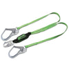 HP Lanyards with SofStop Shock Absorber, 6 ft, Locking Rebar Hooks, 2 Legs