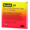 Glass Cloth Electrical Tape 69, 3/4 in x 66 ft, White