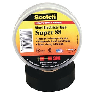 Super 88 Vinyl Electrical Tape, 2 in x 36 yd, Black
