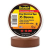 Vinyl Electrical Color Coding Tape 35, 3/4 in x 66 ft, Brown