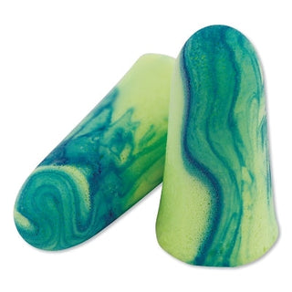 Soothers™ Moisturizing Disposable Earplug, Soft Foam, Blue/Green, Uncorded