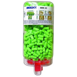 PlugStation® Earplug Dispenser, Disposable Plastic Bottle, Foam Earplugs, Bright Green, Pura-Fit®