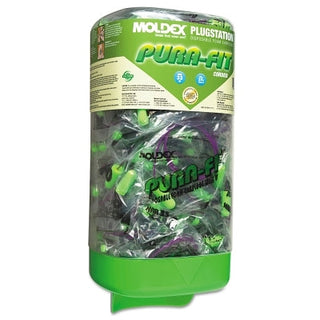 PlugStation® Earplug Dispenser, Disposable Plastic Bottle, Foam Earplugs, Bright Green, Pura-Fit®