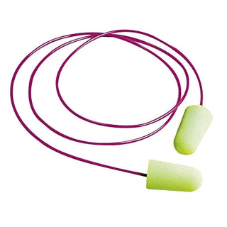 Pura-Fit Foam Earplugs, Foam, Bright Green, Corded