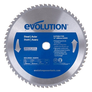 TCT Metal-Cutting Blade, 12 in, 1 in Arbor, 1600 rpm, 60 Teeth
