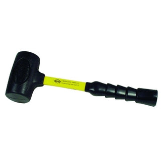 Power Drive® Dead Blow Hammer, 2 lb Head, 2 in dia, 13-3/4 in Handle L, Yellow