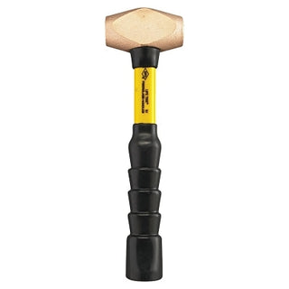 Martelo clássico Nuplaglas® de latão anti-faísca, cabeça de 1,1 kg, cabo de fibra de vidro de 30 cm, excelente aderência.
