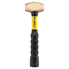 Classic Nuplaglas® Non-Sparking Brass Hammer, 2.5 lb Head, 12 in Fiberglass Handle, Super Grip