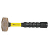 Classic Nuplaglas® Non-Sparking Brass Hammer, 4 lb Head, 12 in Fiberglass Handle, Super Grip
