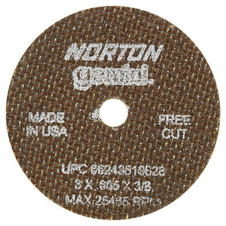 Gemini Type 1 Reinforced Cut-Off Wheel, 3 in dia, 0.035 in Thick, 3/8 Arbor, 60 Grit, Aluminum Oxide