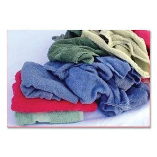 Wiping Rag, Assorted Colors, Terry Towel, 10 lb/CT