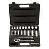20 Piece Standard and Deep Socket Set, 3/8 in Drive, 12 Point