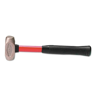 Martelo de latão, cabeça de 1,5 lb (aproximadamente 680 g), cabo de 13-1/2 polegadas (aproximadamente 34 cm).