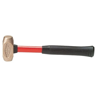 Martelo de latão, cabeça de 1,7 kg, cabo de 37,5 cm