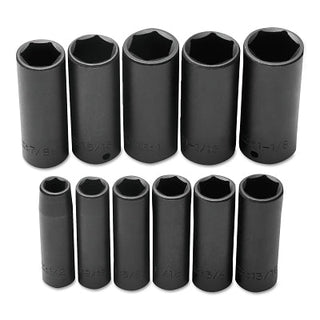 Torqueplus™ 11 Pc Deep Impact Socket Set, 1/2 in, 6 Point