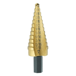 Unibit® Titanium Fractional Self-Starting, 3/16 in to 7/8 in, 12 Steps