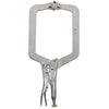 Locking C-Clamps with Swivel Pads, Jaw Opens to 4-1/2 in, 9 in Long