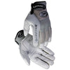 2970 Deerskin Padded Palm Knuckle Protection Mechanics Gloves, Large, Gray