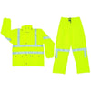 Luminator™ Class III Rain Suit, 0.4 mm Polyurethane, Fluorescent Lime, Large