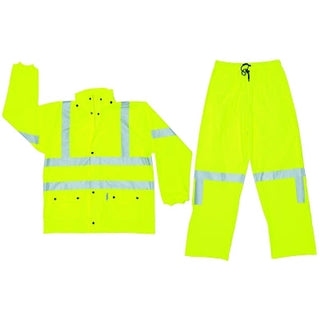 Luminator™ Class III Rain Suit, Polyurethane, Fluorescent Lime, X-Large