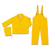 Classic Series Limited Flammability 3-Pc Rain Suit, Jacket/Hood/Pants, 0.35 mm, PVC/Polyester, Yellow, 3X-Large