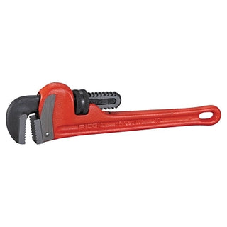 Heavy-Duty Straight Pipe Wrench, Steel Jaw, 10 in