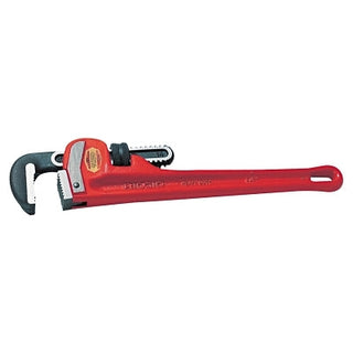 Heavy-Duty Straight Pipe Wrench, Steel Jaw, 14 in