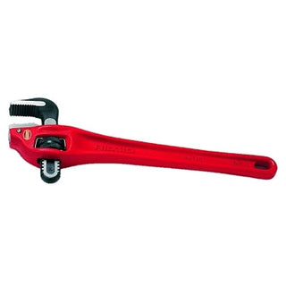 Heavy-Duty Offset Pipe Wrench, 14 in, Alloy Steel Jaw