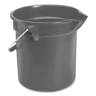 Brute® Round Bucket, 10 qt, Gray