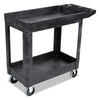 Heavy-Duty Utility Cart, 500 lb Load Capacity, 39 in W x 17.88 in D x 33.25 in H, Black