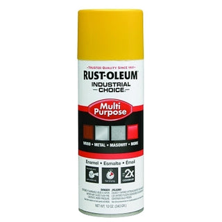 Industrial Choice 1600 System Enamel Aerosol, 12 oz, OSHA Safety Yellow, Hi-Gloss