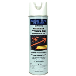 Industrial Choice® M1600/M1800 System Precision-Line Inverted Marking Paint, 17 oz, White, M1800 Water-Based