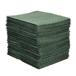 MRO Plus™ Absorbent, Absorbs 20.5 gal, 15 in W x 19 in L, Medium Weight, Perforated, 3-Ply, Pad