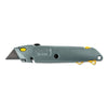 QuickChange™ Retractable Utility Knife, 6-3/8 in L, Carbon Steel, Metal, Gray