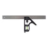 Combination Square, 12 in, Inch/Metric, Die Cast Metal
