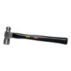 Ball Pein Hammer, Straight Hickory Handle, 15-1/16 in Overall Length, High Carbon Steel, 24 oz Head