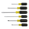6 Pc Vinyl Grip Screwdriver Set, Phillips®, Slotted, #1, #2, 1/4 in, 3/16 in, 5/16 in