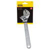 Adjustable Wrench, 10 in Long, 1-1/4 in Opening, Chrome