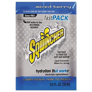 Fast Pack® Drink Mix, Mixed Berry, 0.6 fl oz, Pack, Yields 6 oz
