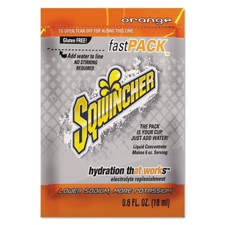 Fast Pack® Drink Mix, Orange, 0.6 fl oz, Pack, Yields 6 oz