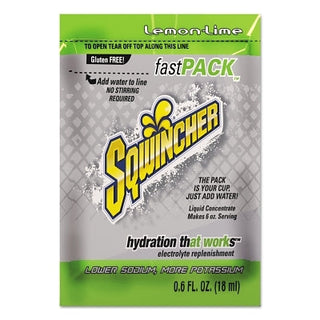 Fast Pack® Drink Mix, Lemon-Lime, 0.6 fl oz, Pack, Yields 6 oz