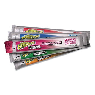 Sqweeze® ZERO Freezer Pop, 3 oz, Tube, 3 oz Yield, Assorted Flavors
