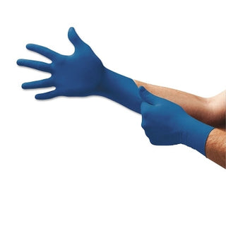 UltraSense® US-220 Nitrile Disposable Gloves, Finger -11 mm; Palm -8 mm, Small, Blue